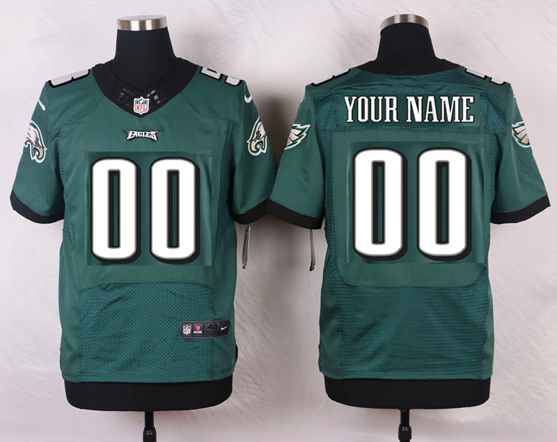 Men Custom Philadelphia Eagles Green Nike Elite NFL Jerseys